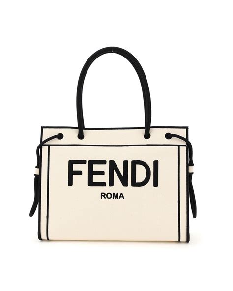 fendi tote bag black and white|fendi tote bags women.